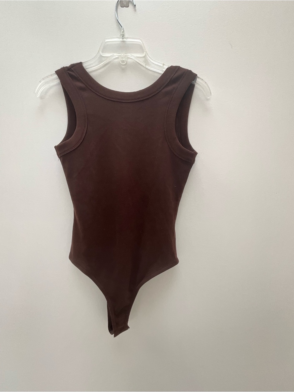 Women’s Brown Sleeveless Scoop Neck Bodysuit
